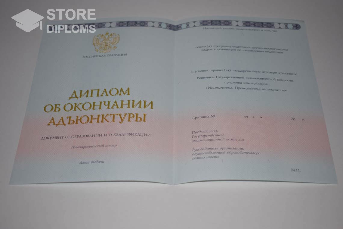 Диплом Адъюнктуры период выдачи 2014-2025  Тольятти